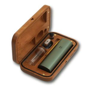 Vapetui® Vaporiser case für Pax, Kirschholz, vergoldet, geruchsdicht & stylisch